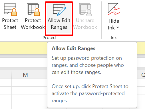 Allow Edit Range - Pitman